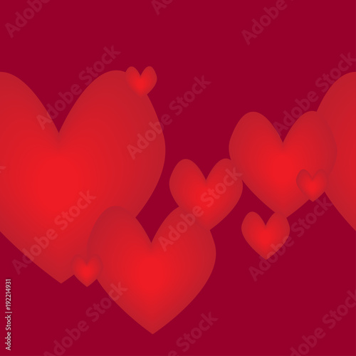 Seamless pattern with hearts