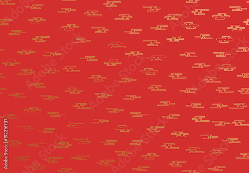 Seamless pattern of golden clouds in Chinese style.