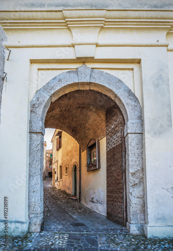 Poggio Mirteto  Italy  - The historic center of Poggio Mirteto  a little city in province of Rieti  Lazio region  central Italy