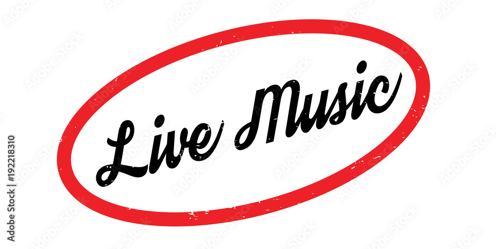 Live Music rubber stamp. Grunge design with dust scratches. Effects can be easily removed for a clean, crisp look. Color is easily changed. Live Music rubber stamp. Grunge design with dust scratches. Effects can be easily removed for a clean, crisp look. Color is easily changed.