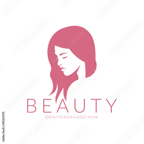 Beauty logo. An elegant logo for beauty, fashion and hairstyle related business.
