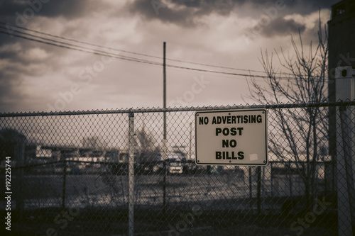 sign fence