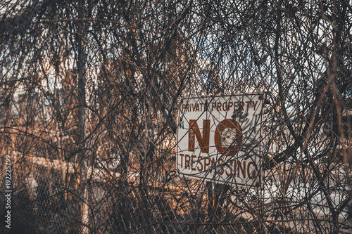 no trespassing
