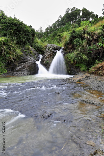 Bokong falls-two small waterfalls and basin in Sagada. Mountain province-Philippines. 0216