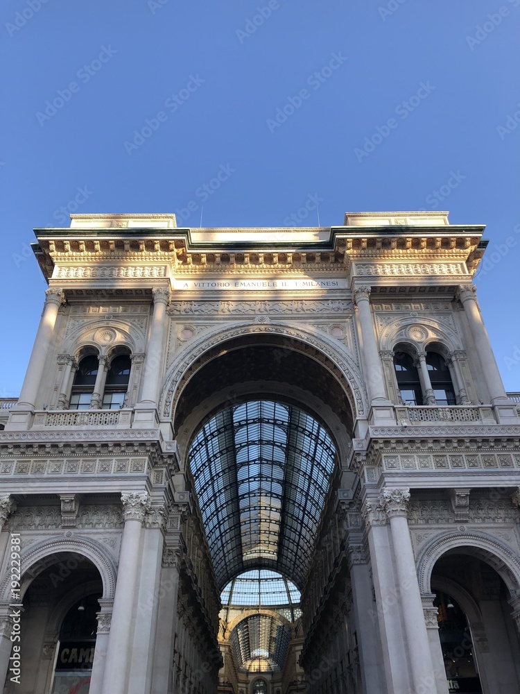 Ingresso della Galleria Vittorio Emanuale II, Milano, Italia