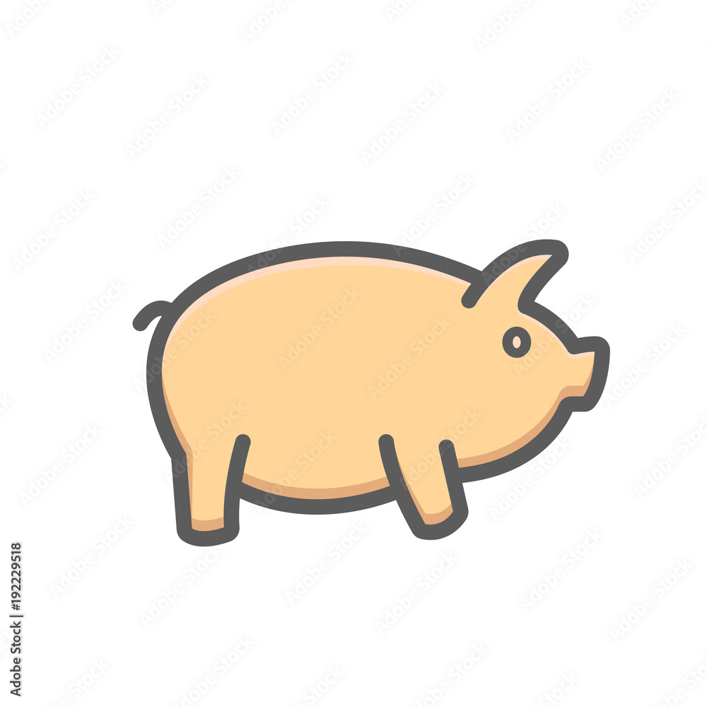 Piggy icon. Bank, banking, earning money, savings