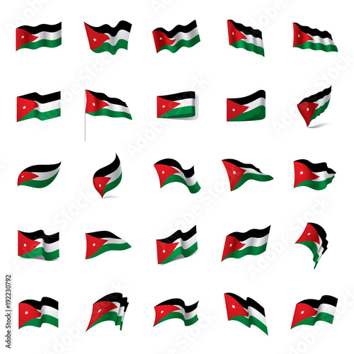 Free Download Jordan flag, vector illustration - GFXLoad