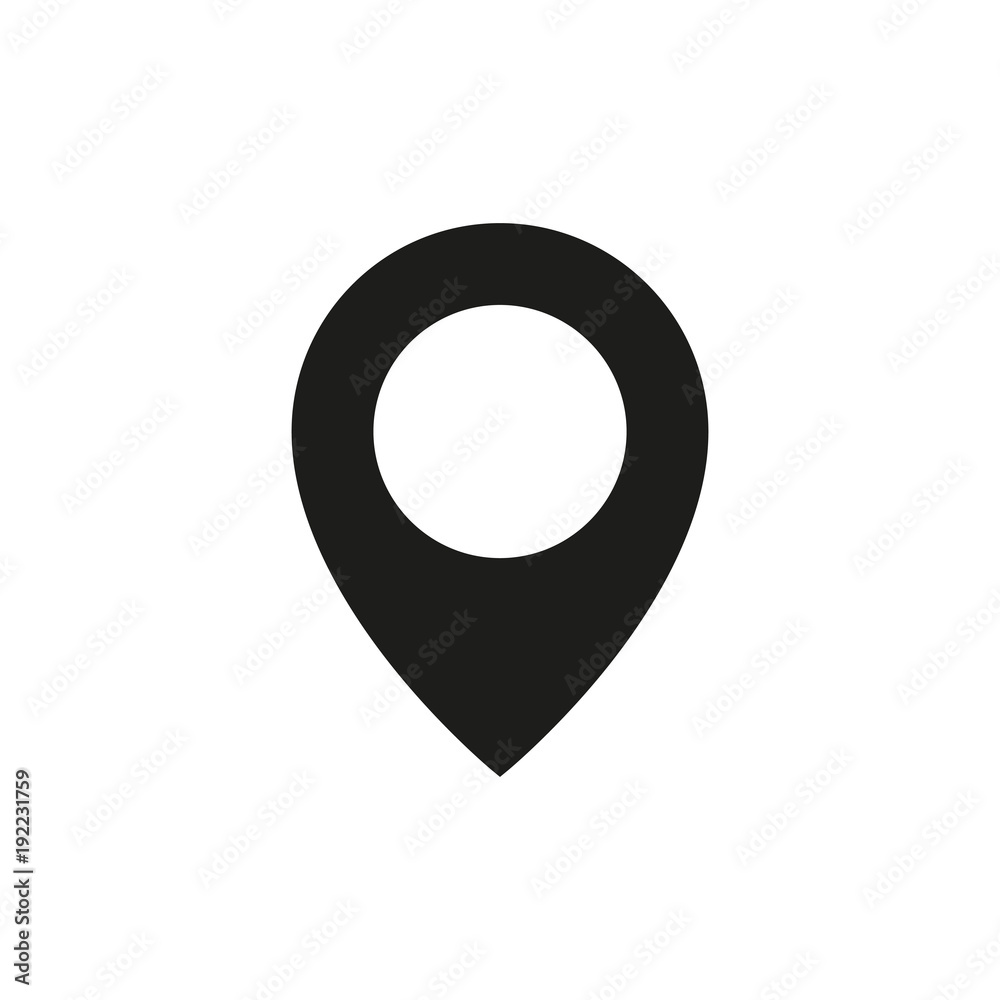 Pin pointer black icon Pin pointer black icon