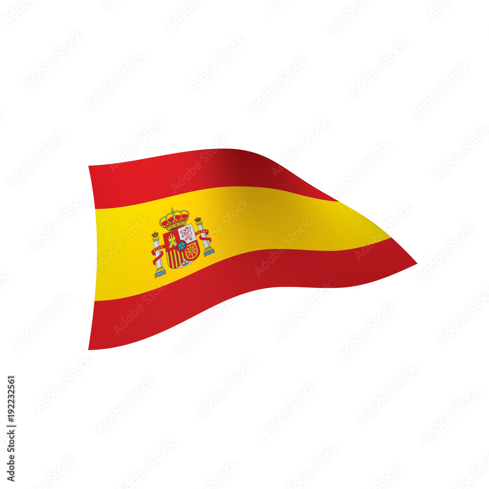 Obraz premium spain flag, vector illustration