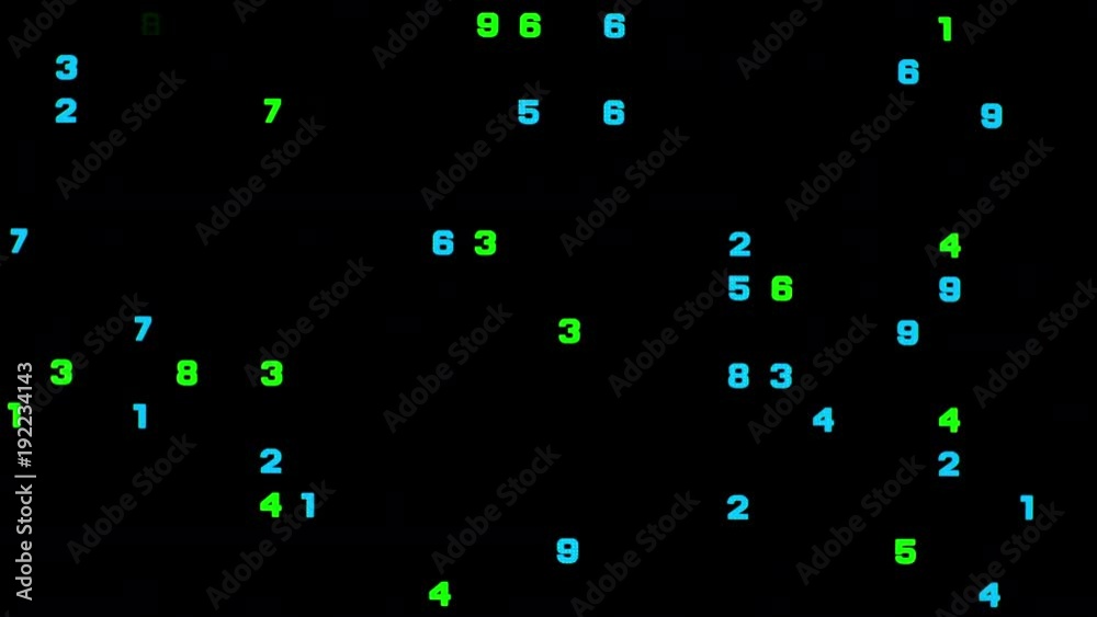 random numbers running down a computer screen random numbers running down a computer screen