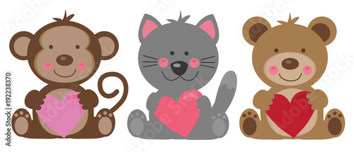 Happy Valentines Day Animals