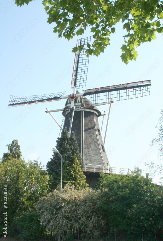 Historical dutch windmill