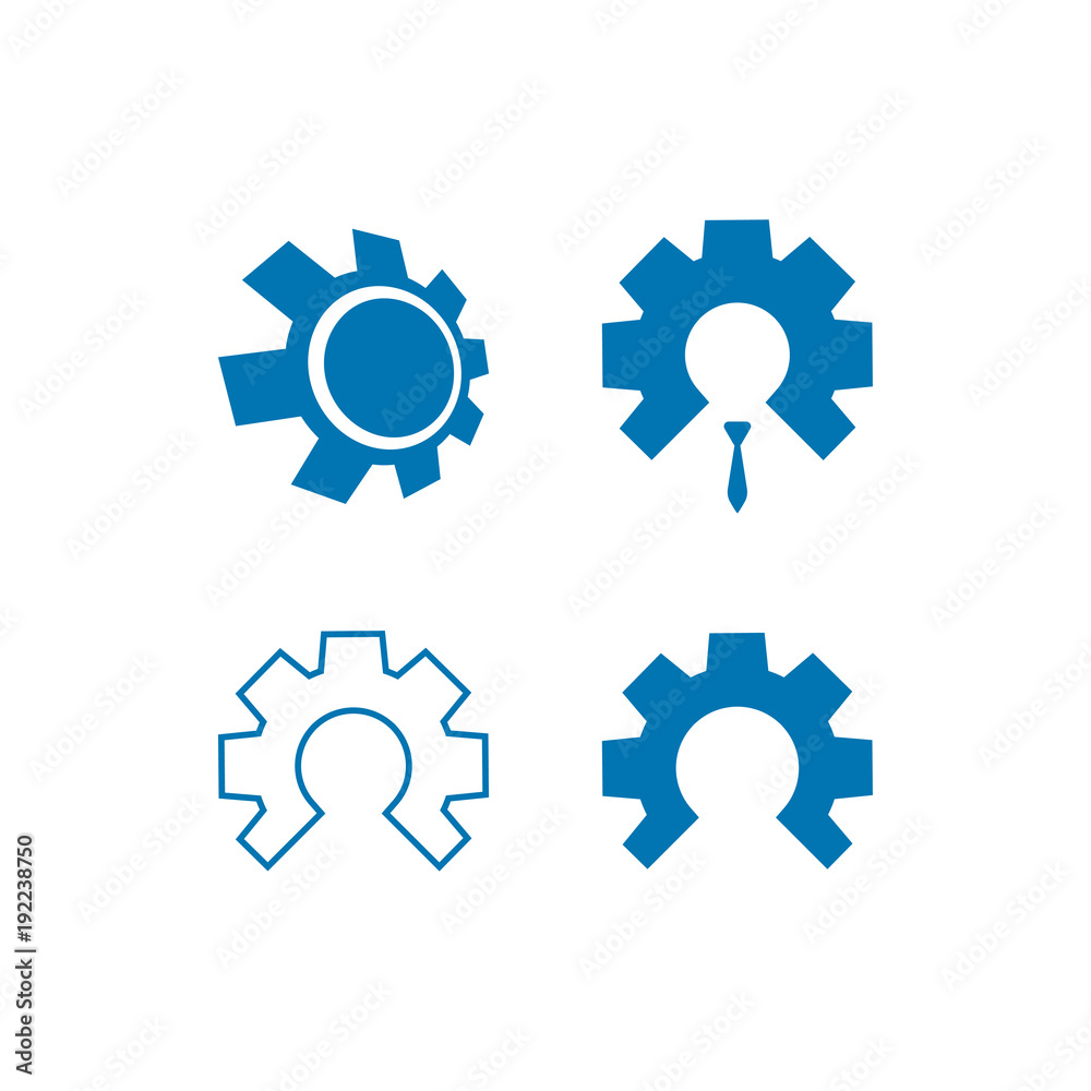 Collection of gear template vector Collection of gear template vector