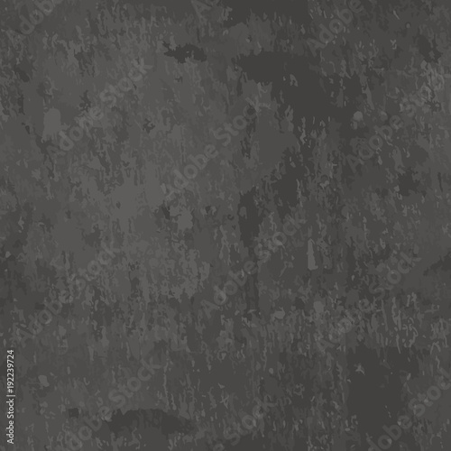 Vector dark grey slate seamless texture. Abstract black stone background. Blank chalkboard.
