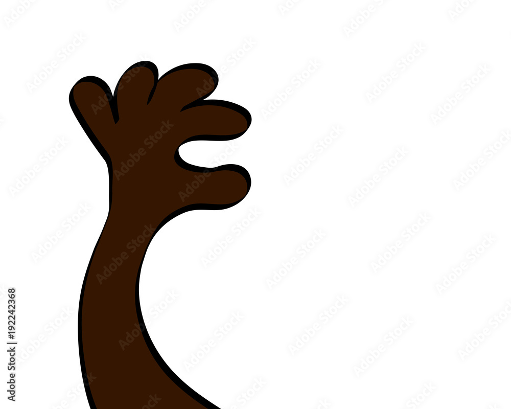 Hand of black African man fingers show small Hand of black African man fingers show small
