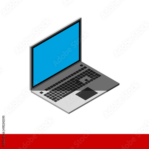 Isometric vector notebook laptop