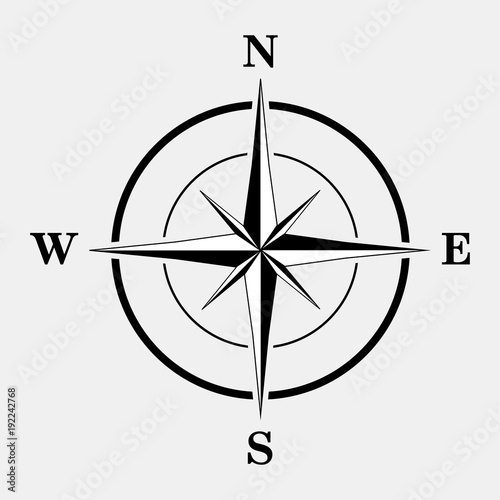Compass icon. Vector illustration