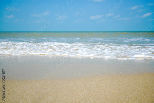 Fototapeta Naklejka Na Ścianę i Meble -  Beach and sand with water wave.
