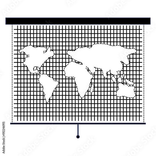 world map roller icon vector illustration design