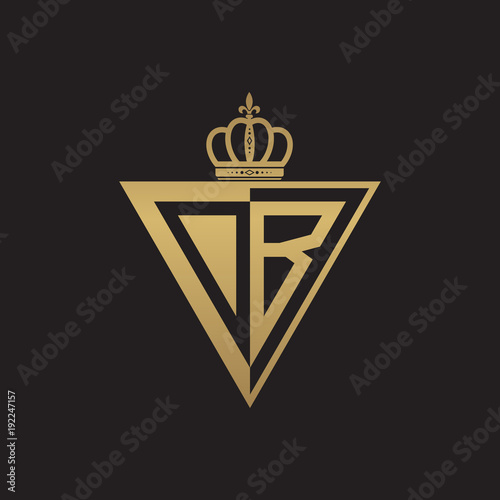 Fotografija initial two letter half logo triangle gold