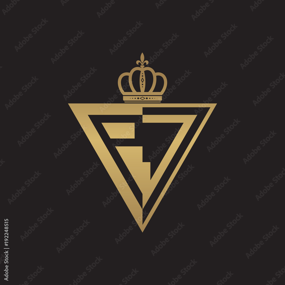 initial two letter half logo triangle gold initial two letter half logo triangle gold