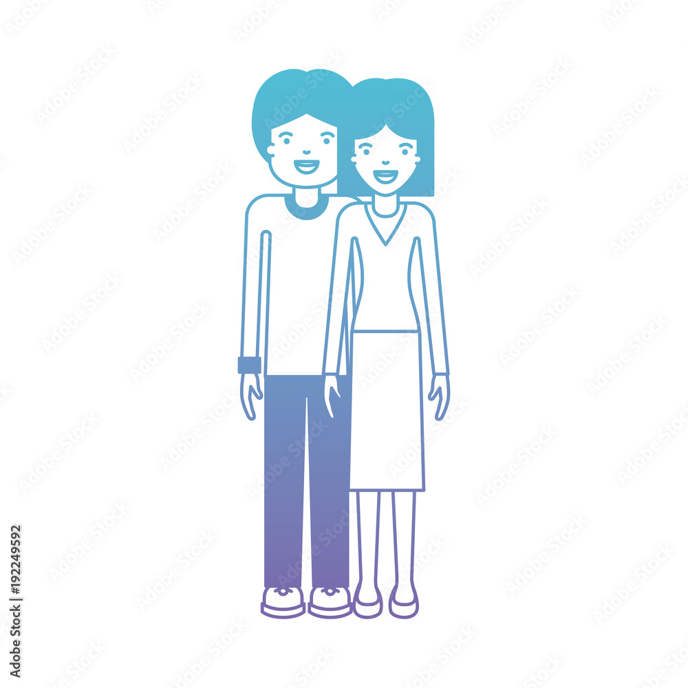 elegant couple avatars characters vector illustration design elegant couple avatars characters vector illustration design