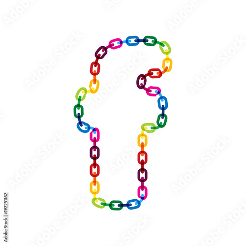 F Chain Letter Logo Icon Design 