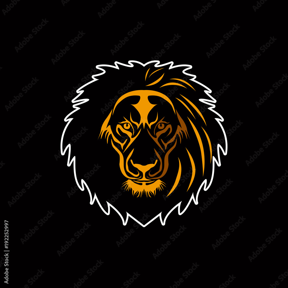 head lion vector symbol