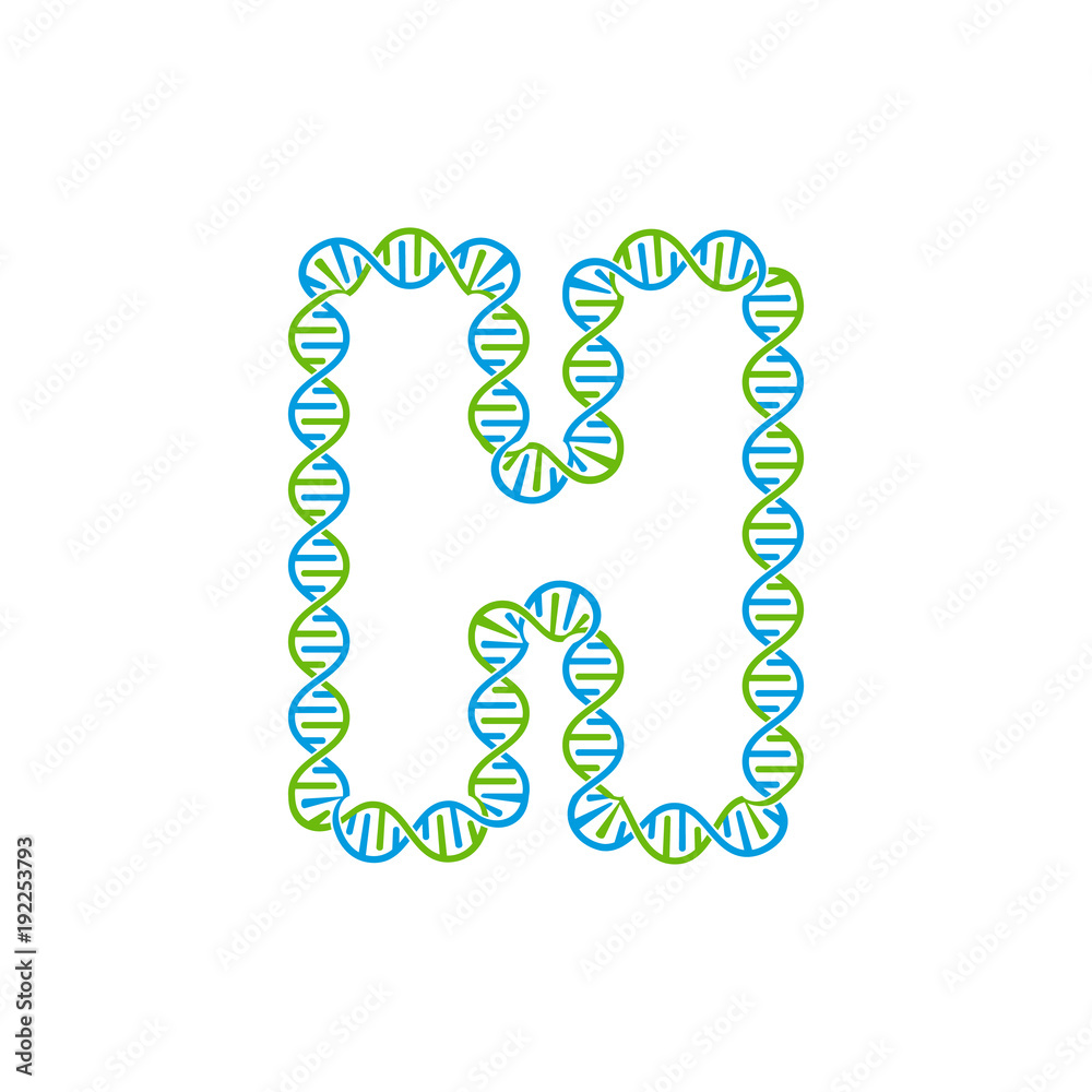 H Dna Letter Logo Icon Design H Dna Letter Logo Icon Design