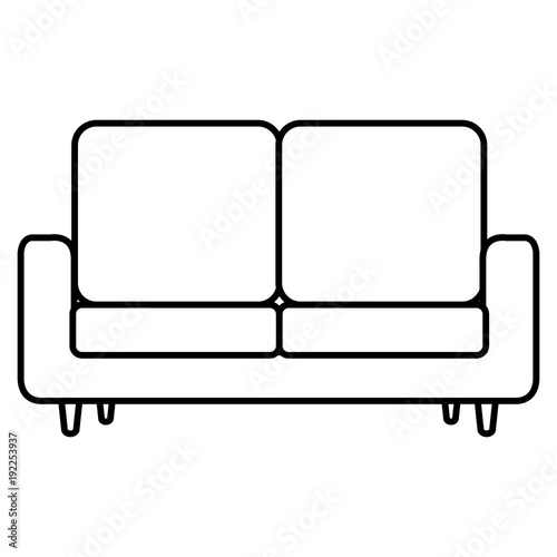 comfortable sofa isolated icon vector illustration design