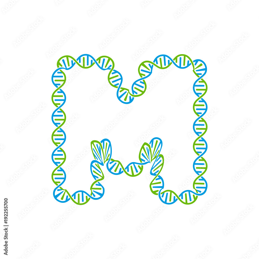 M Dna Letter Logo Icon Design M Dna Letter Logo Icon Design