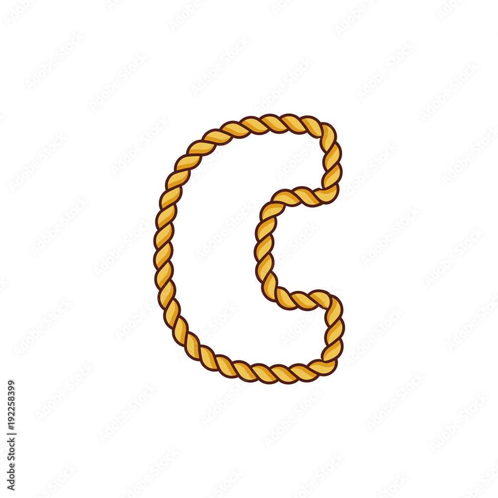 C Rope Letter Logo Icon Design