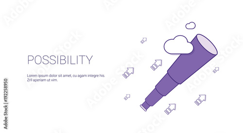Possibility Web Banner With Copy Space Business Motivation Concept Vector Illustration