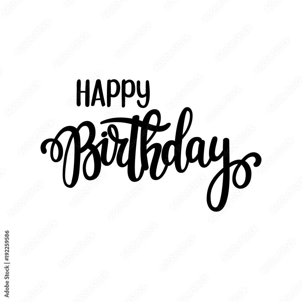 Happy Birthday vector lettering design. Posters, greeting cards and ...