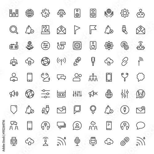 Exclusive thin line icons set
