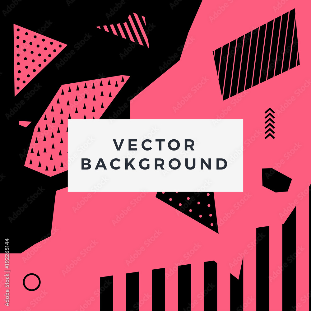 Vector Abstract Covers Templates, Graphic Poster with Memphis Pattern Elements, Pink Geometric Hipster Backgrounds, Brochures, Collage Album Covers and Banners, Bauhaus Style Patterns Vector Abstract Covers Templates, Graphic Poster with Memphis Pattern Elements, Pink Geometric Hipster Backgrounds, Brochures, Collage Album Covers and Banners, Bauhaus Style Patterns
