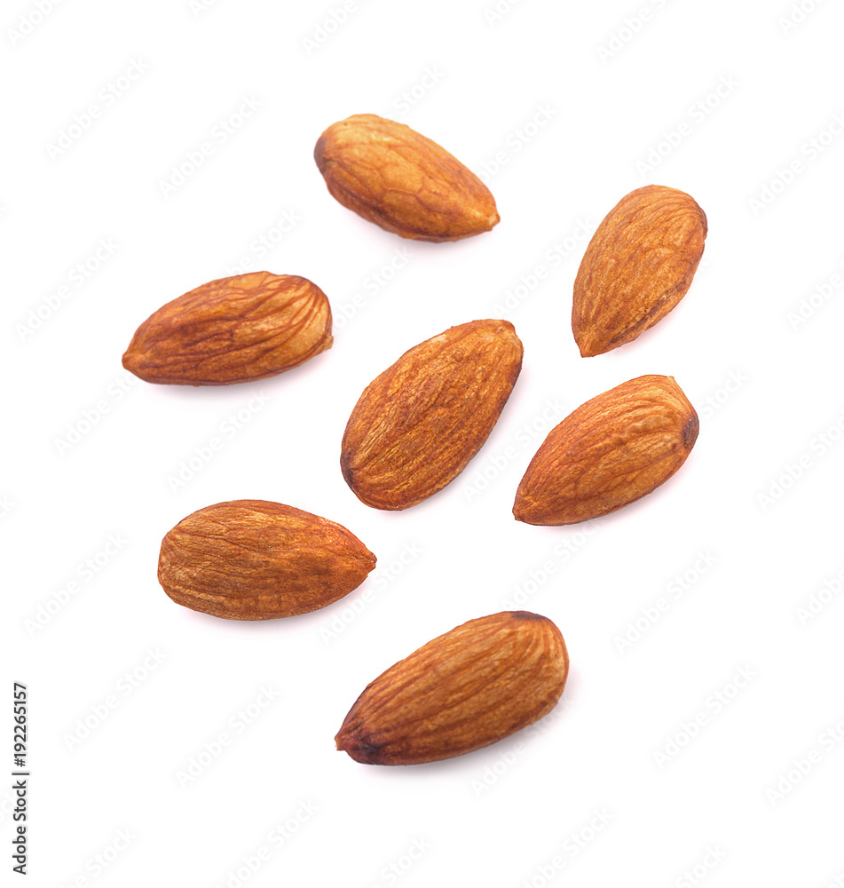 Almonds isolated on white background Almonds isolated on white background