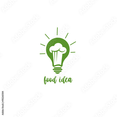 Green food idea vector illustration.