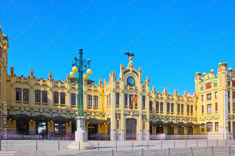 Naklejka premium North Railways Station (Estacio del Nord) in Valencia. Capital o