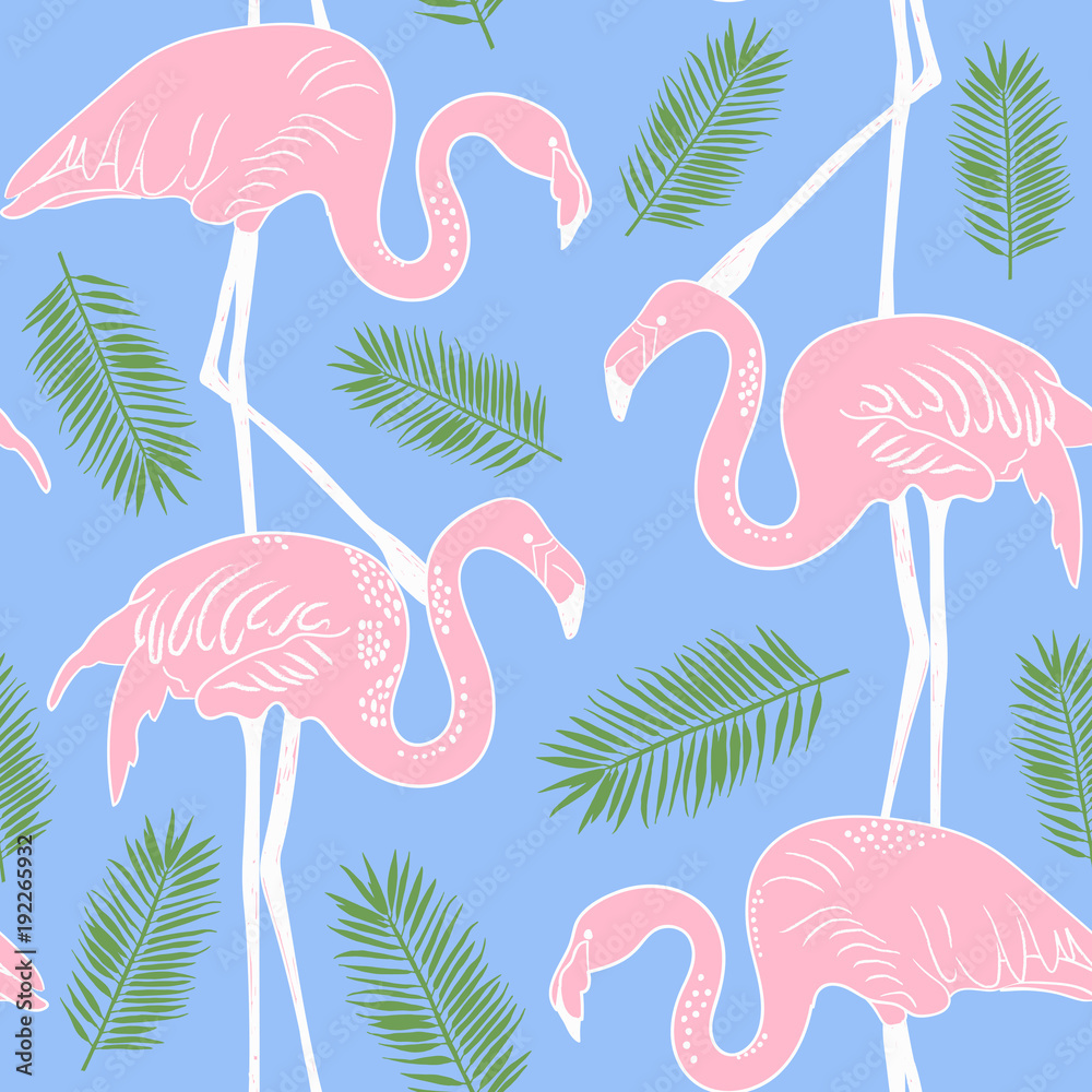 Fototapeta premium Abstract hand painted seamless animal background.Isolated pink F