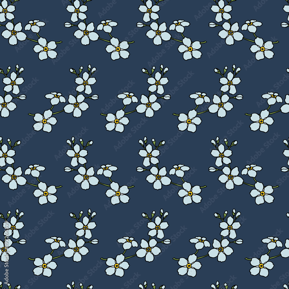 Hand drawn floral pattern Hand drawn floral pattern
