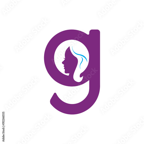 g Letter Face Women Logo photo