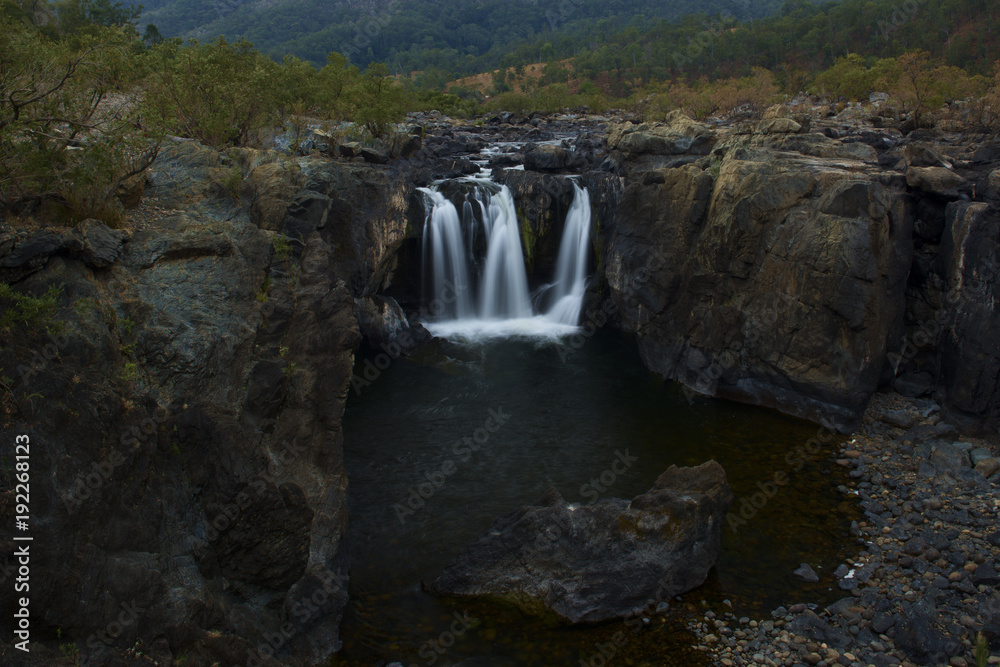 The Gorge waterfall and creek in Heifer Station, New South Wales.