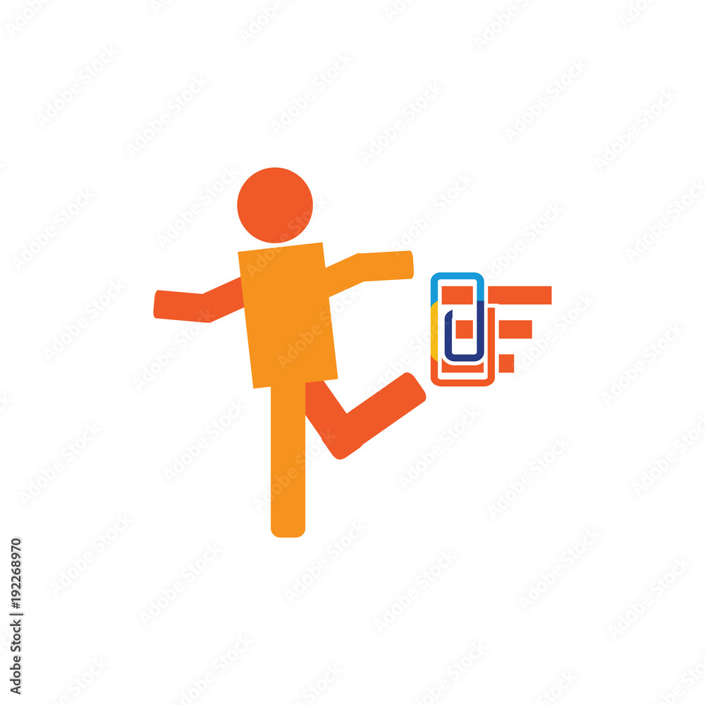 Clip Run Logo Icon Design Clip Run Logo Icon Design