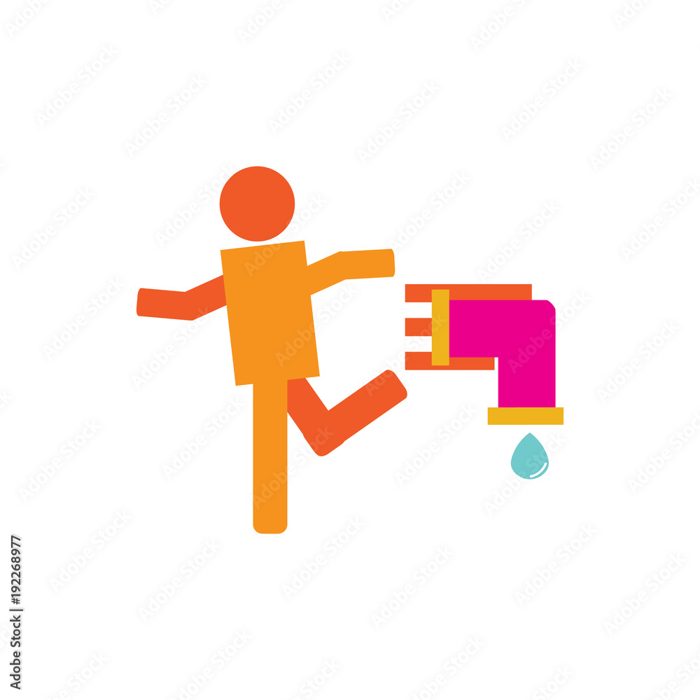 Plumbing Run Logo Icon Design Plumbing Run Logo Icon Design