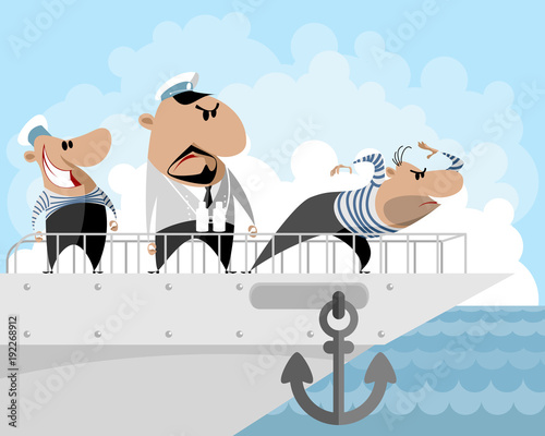 Captain and two sailors