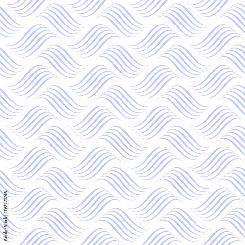 abstract vector ocean. white background. seamless vector pattern