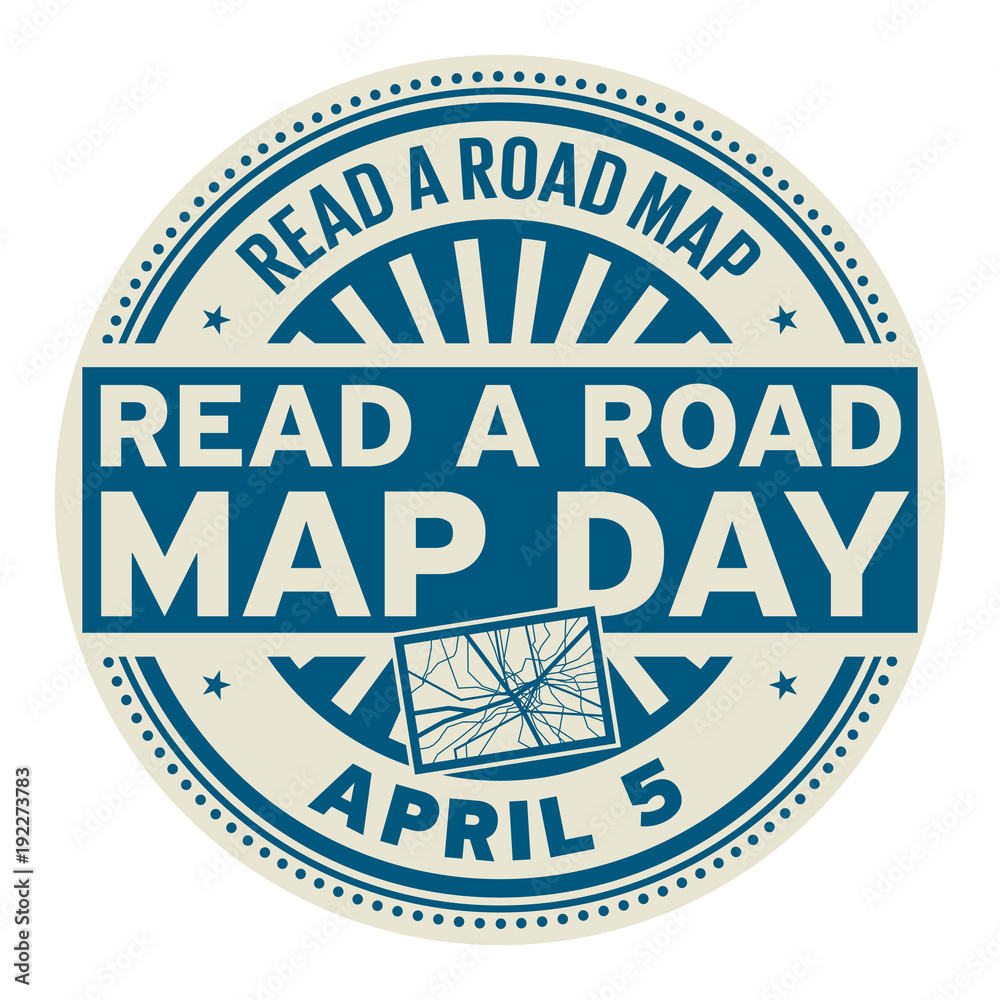 Read a Road Map Day stamp
