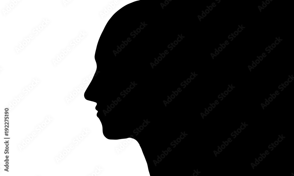 vector profile of a woman