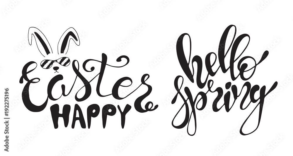 Hand drawn Easter quotes Greeting cards templates with lettering phrases Modern calligraphy style Hand drawn Easter quotes Greeting cards templates with lettering phrases Modern calligraphy style